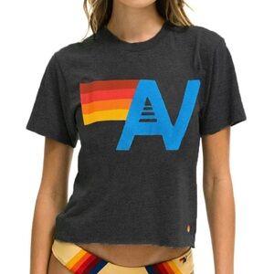 NWT AVIATOR NATION LOGO BOYFRIEND TEE - M
